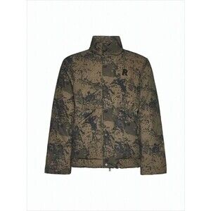Represent High-Collar Puffer Jacket With Camouflage Design - NWT